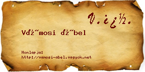Vámosi Ábel névjegykártya