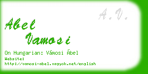 abel vamosi business card