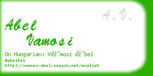 abel vamosi business card